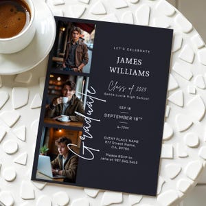 boy graduation invitations templates with photos