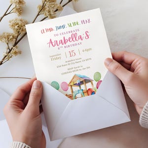 Playground Birthday Invitation Template: Editable Park Party Invite (Digital Download 5x7 in Card Template)