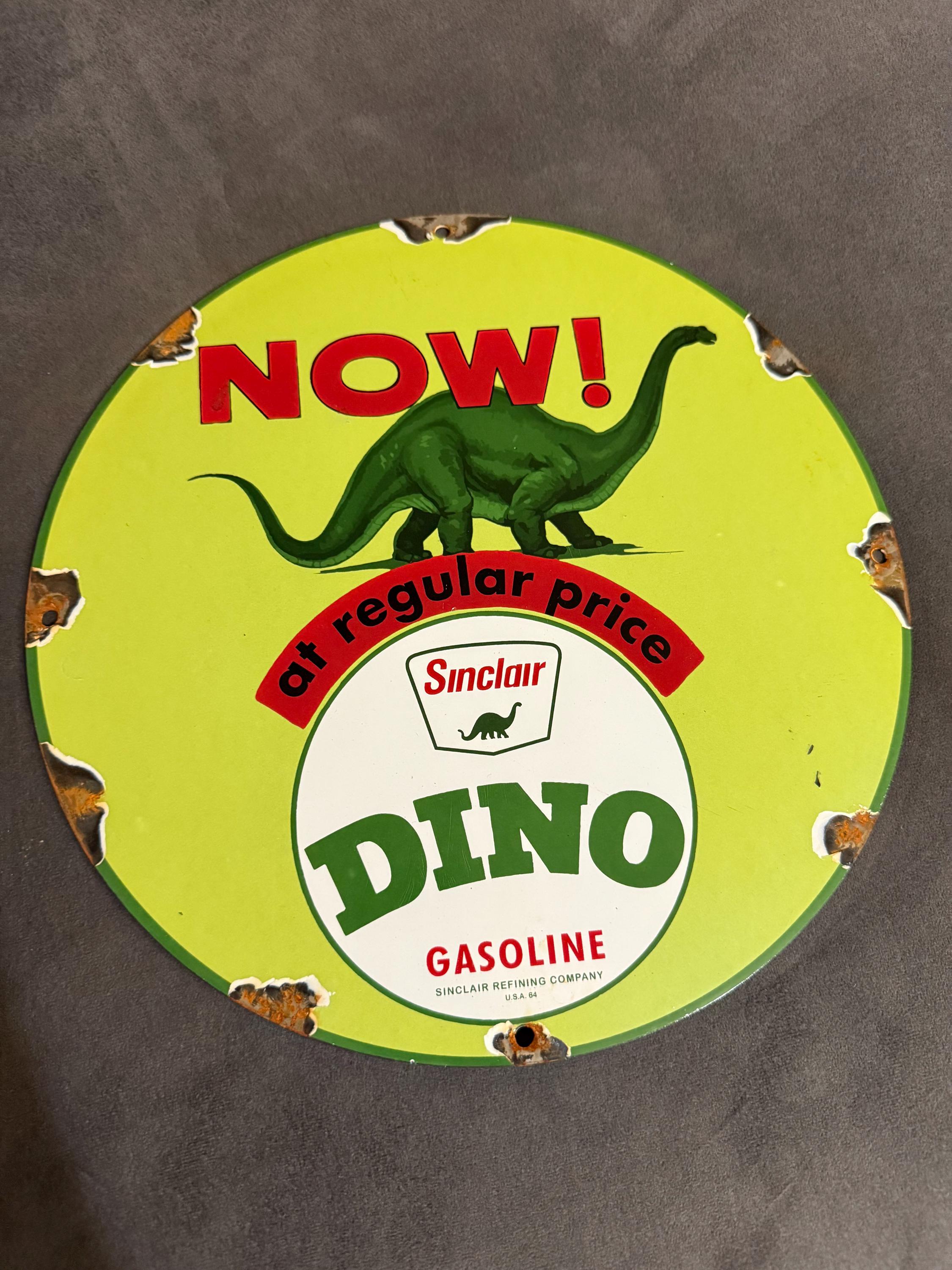Sinclair Dino Sign Porcelain - Etsy
