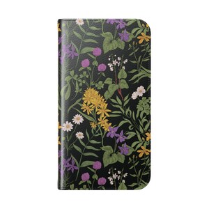 Wildflower Phone Folio Hüllen, Summer Night Garden Flip Hülle, Einzigartiges Funktionales Brieftaschen Geschenk, Kompatibel - Verschiedene Modelle - iPhone Samsung