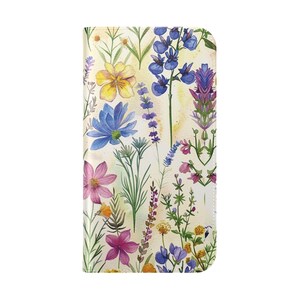 Wildblumen Handyhülle, Sommer Wiese Garten Flip Hülle, Einzigartiges Funktionales Brieftaschen Geschenk, Kompatibel - Verschiedene Modelle - iPhone Samsung