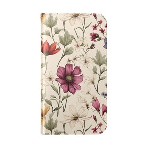 Wildblumen Handyhülle, Sommer Wiese Garten Flip Hülle, Einzigartiges Funktionales Brieftaschen Geschenk, Kompatibel - Verschiedene Modelle - iPhone Samsung