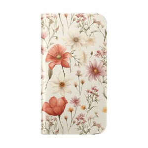 Wildblumen Handyhülle, Sommer Wiese Garten Flip Hülle, Einzigartiges Funktionales Brieftaschen Geschenk, Kompatibel - Verschiedene Modelle - iPhone Samsung