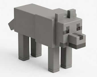 3D Printed Minecraft Wolf