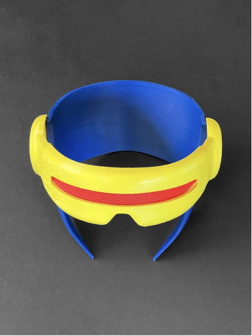 X-men Cyclops Visor and Back Helmet 3D Printed - Etsy