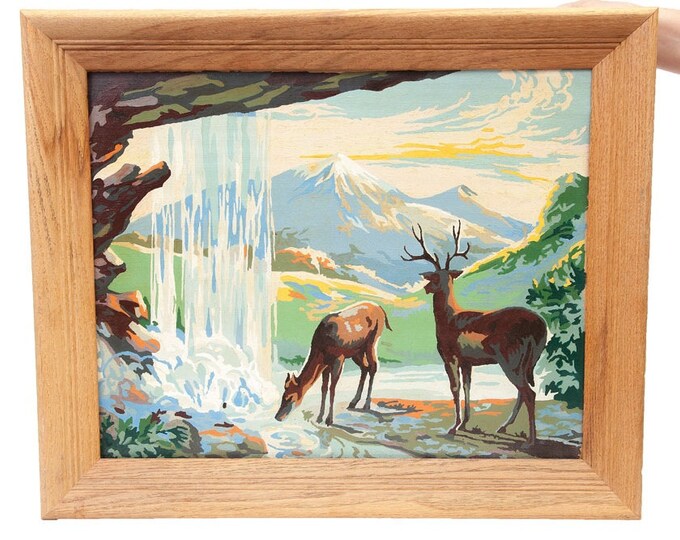 Vintage Paint by Numbers Deer Etsy