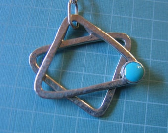 Kinetic Star of David, Jewish Star in Sterling Silver