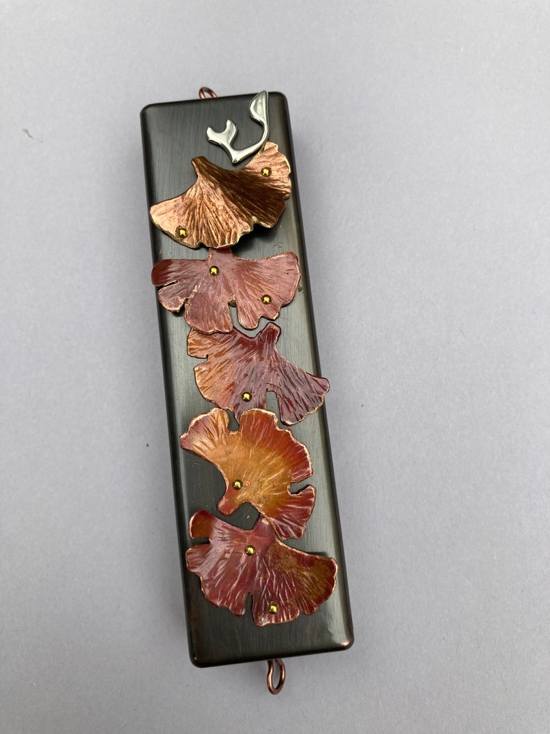 Ginkgo Mezuzah Case image 2