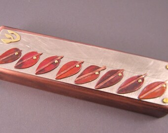 HandmadeCopper  Mezuzah with Contemporary Tree of Life