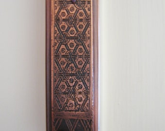 Sephardic Jewish Mezuzah with Amethyst Beads