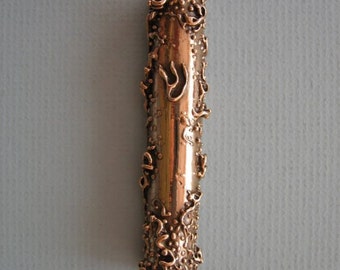 Bronze Grapes of the Vine Mezuzah
