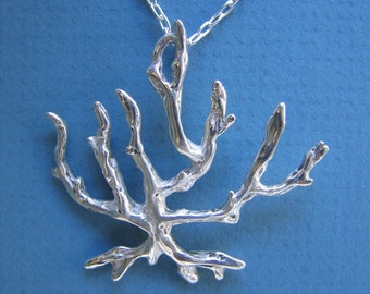 Tree of Life Menorah Necklace in Sterling Silver