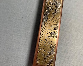New Fern Mezuzah in Copper, Brass and Sterling Silver