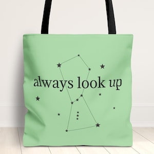 Mint Green Orion Constellation Tote - Stargazing Gift - Astronomy Bag - Celestial Tote - Constellation Design - Space Lover Gift - Book Bag