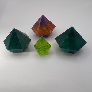 Handmade Resin Gem Knick Knacks | Colorful Decorative Gemstones | Fantasy Home Decor | Unique Geometric Resin Gems