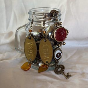 Messing Kuriositäten und Hexerei handgefertigte Geheimnis Schmuck Glas
