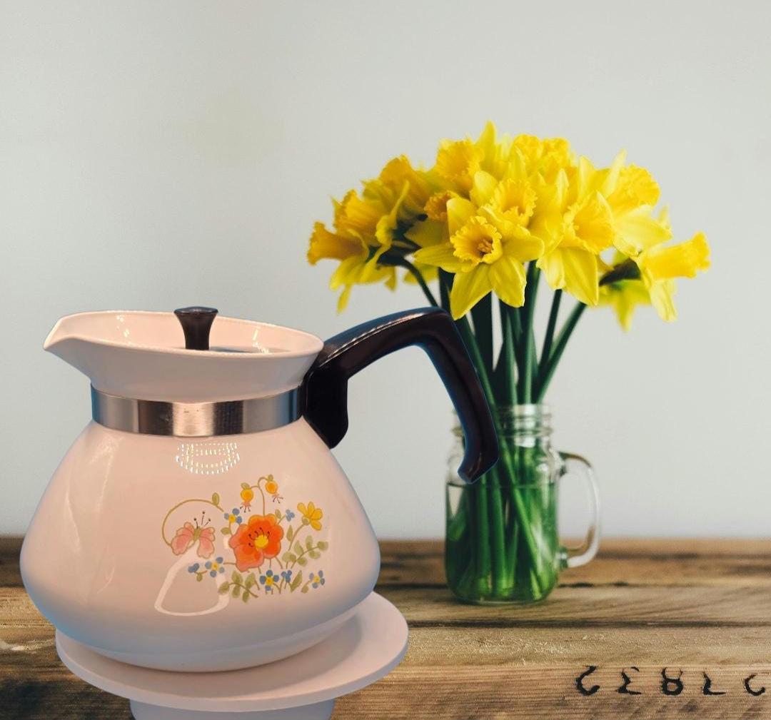 Corning Ware 6カップ パーコレーター ビンテージ Amazon.com: Corning Ware Blue Cornflower 6 Cup Stovetop