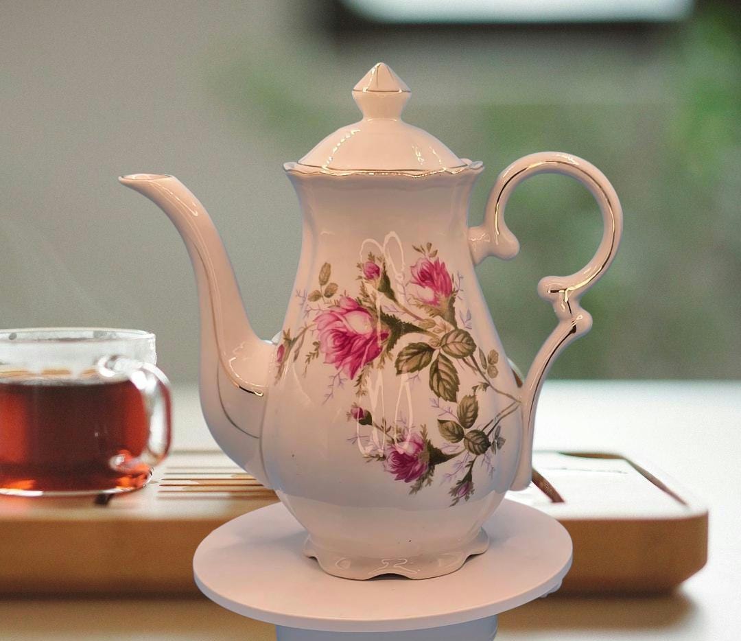 Moss Rose Teapot - Etsy