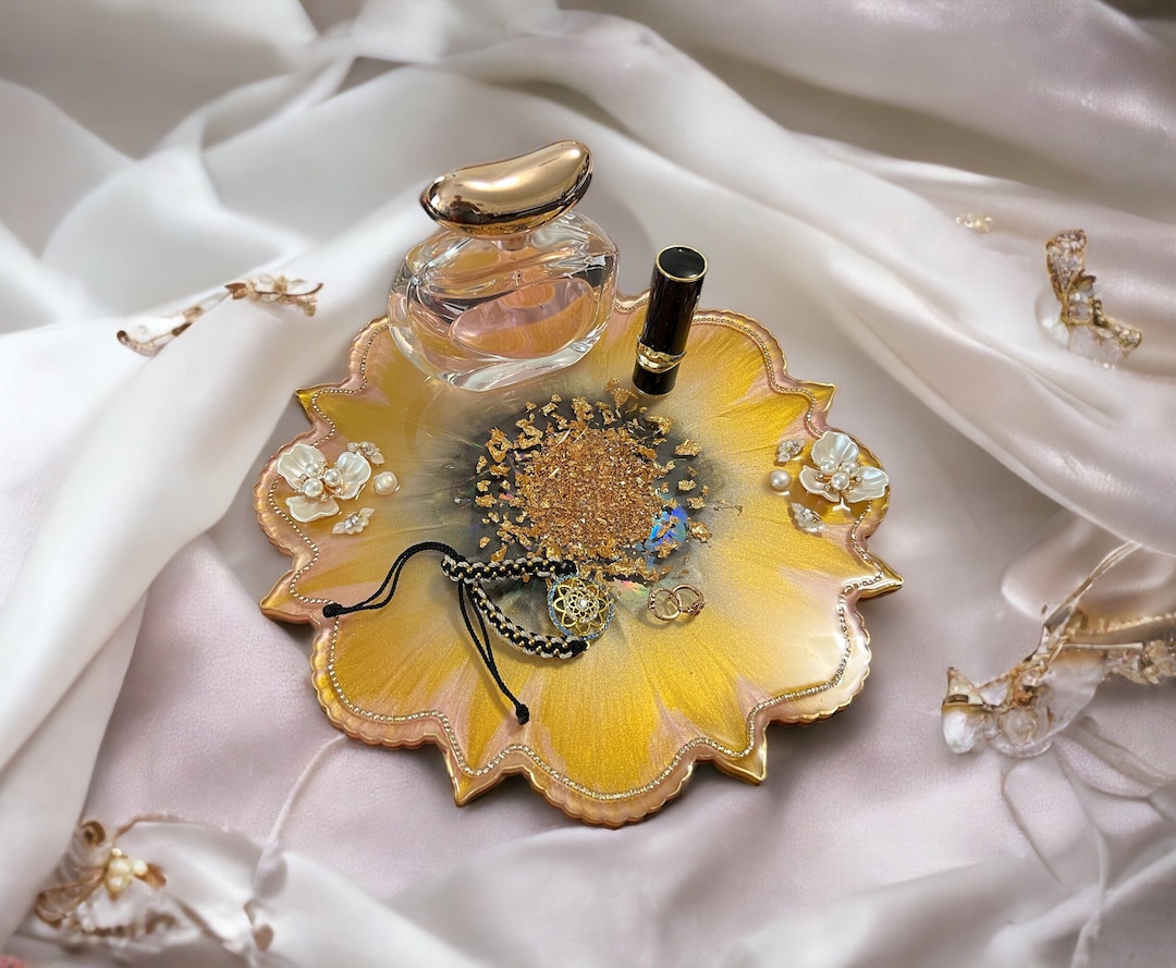 Luxury Vanity Resin Tray, Luxury Resin Tray, Decorative Resin Vanity