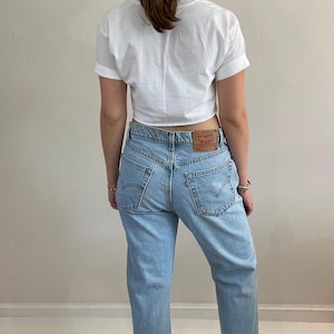 80s Levi&#39;s 505 Jeans: High Waisted Faded Light Wash, 32x31