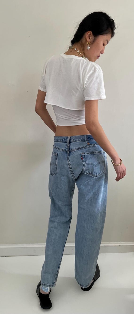 Vintage 90s Levis Faded Torn Baggy Boyfriend Jeans USA 34 x 30