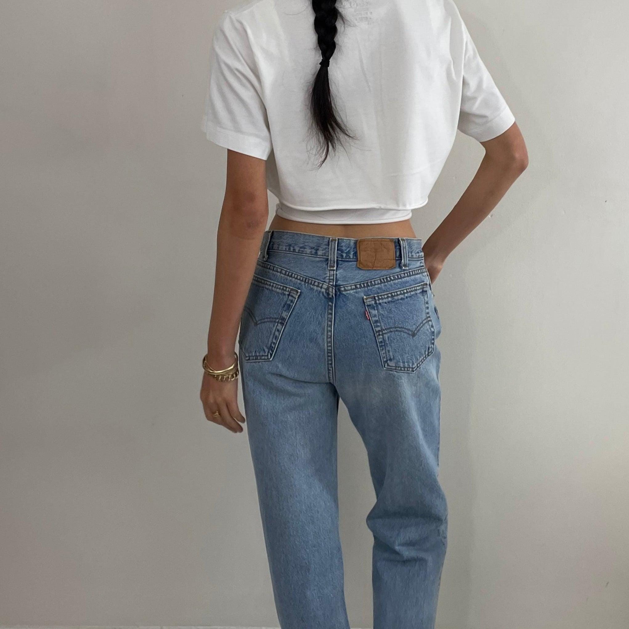 Vintage 80s Levi's 501s Button Fly Faded Petite Student Fit Levis