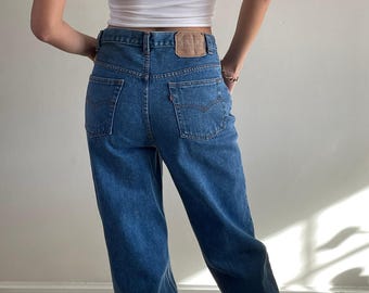 Vintage 80er Jahre Levis 501 Button Fly Boyfriend Tall Jeans USA 30x33