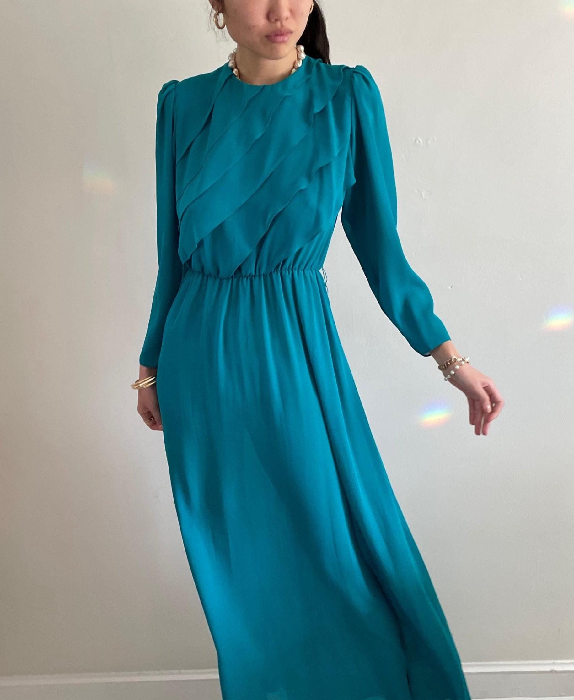Turquoise and Black Wedding Dress