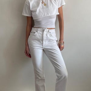 Vintage vita Edwin-jeans från 90-talet, tillverkade i Japan, storlek 28x30 bild 1