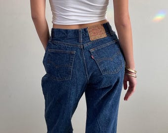 W30 L32 Levis 501 Vintage Faded Medium Blue Faded Made in USA 90s