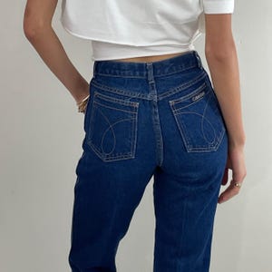 80s Vintage Calvin Klein Jeans: Medium Wash Denim, Made in USA, 24x28