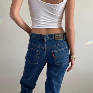 vintage 90s Ralph Lauren cropped capri ankle zip designer jeans USA size 4 / 29 waist