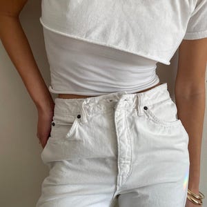 Vintage vita Edwin-jeans från 90-talet, tillverkade i Japan, storlek 28x30 bild 3