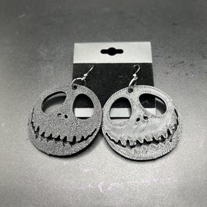 3d printed jack the skeleton earrings Halloween