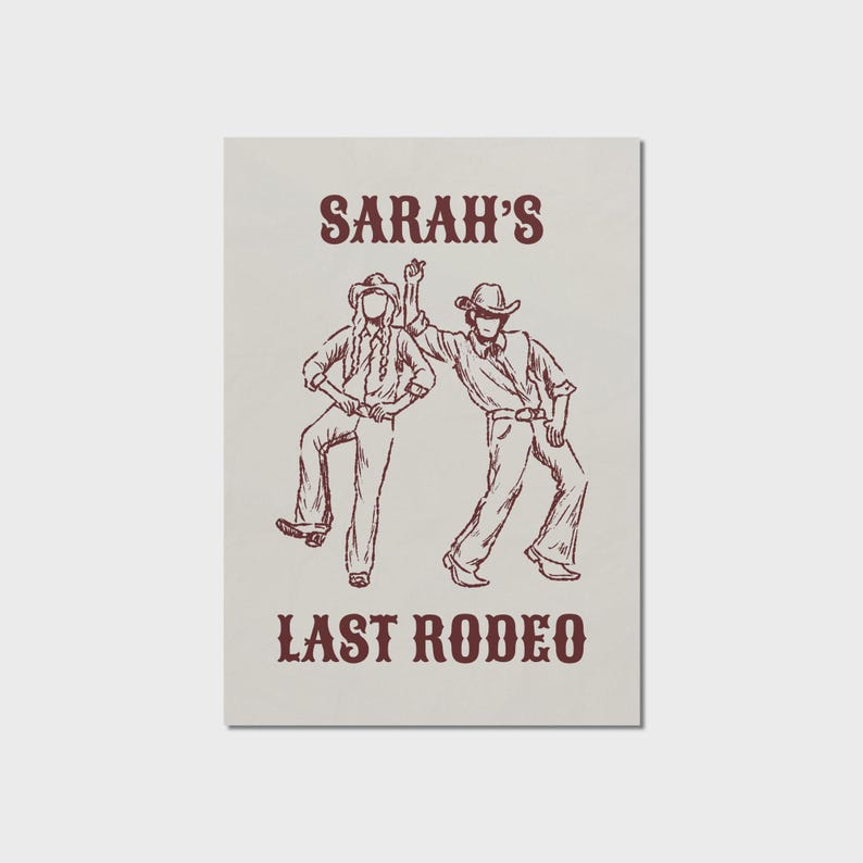 Her Last Rodeo Bachelorette Party Welcome Sign (digital Download), V24 ...