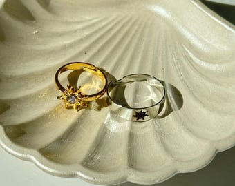 Bagues de couple soleil, plaquées or et argent, ajustables, bijoux minimalistes pour couples, cadeau romantique