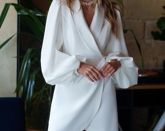Wedding Guest Dress | Reception Dress | Simple Bridal Gown | Elegant Formal Dress for Ceremony, Party, or Minimalist Bride