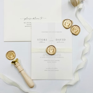 Gold and Ivory Wedding Invitation Suite