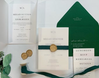 Green Wedding Invitation Suite