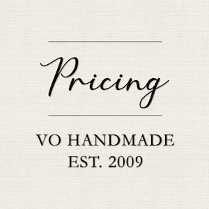 PRICING, VO Handmade Invitations image 1