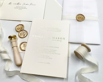 Gold Foil Wedding Invitation Suite