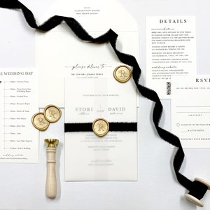 Black and Gold Wedding Invitation Suite