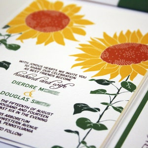 Invito di nozze di girasole, tascabile Inviti di nozze Set di inviti rustici Estate Matrimoni di campagna Matrimonio primaverile Modello di girasole