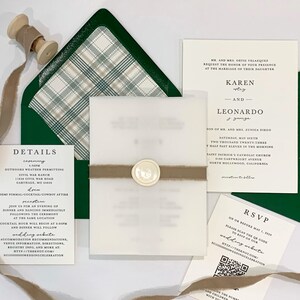 Green Wedding Invitation Suite image 7