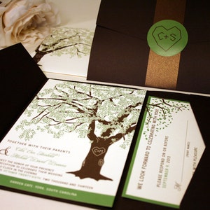 Grandfather Oak Tree Save the Date Cards, Photo, Wedding Invitations, Green, Brown, Paper Goods, Cards, Rustic, Modern, Destination image 5