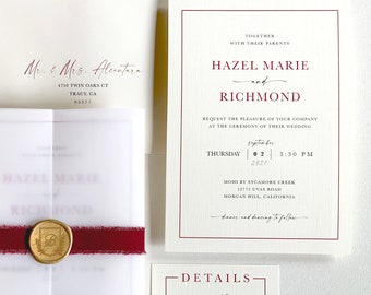 Red Wedding Invitation Suite