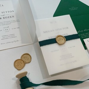 Green Wedding Invitation Suite image 2