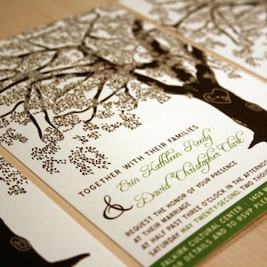 Grandfather Oak Tree Wedding Invitations, Sample, Customized image 1