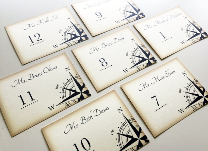 Vintage Compass Wedding Save the Date Card, Navy Blue Postcard, Nautical Pocketfold Wedding Invitations, Beach Wedding Invites, Boat Yacht image 8