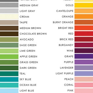 Puede incluir: Una tabla de colores con 30 colores diferentes, incluyendo negro, blanco, gris, rojo, verde, azul y amarillo. Los colores est&aacute;n dispuestos en filas y columnas, con los nombres de los colores enumerados a la izquierda y a la derecha de la tabla.